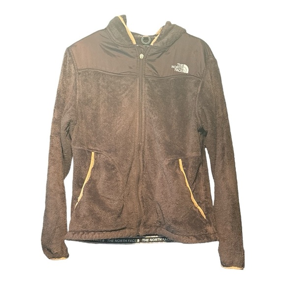 THE NORTH FACE JACKET BROWN FLEECE WITH HOOD SIZE LARGE - Picture 4 of 4